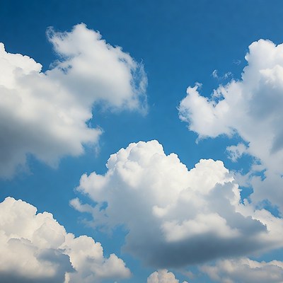 Bright clouds in blue sky