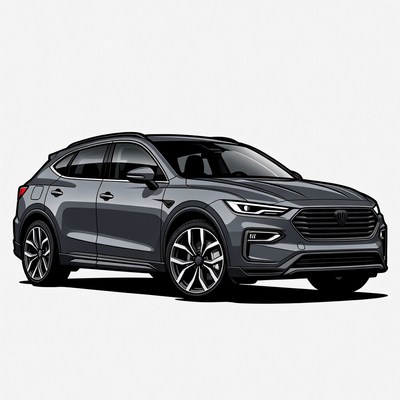 Modern suv in sleek design