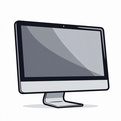 Computer with simple design visible