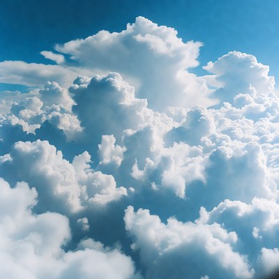 Soft clouds in blue sky