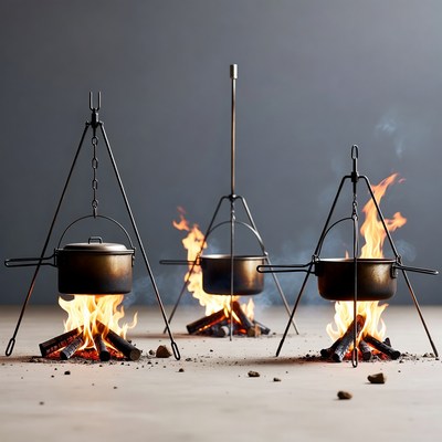 Cooking on an open fire