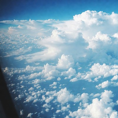 Clouds in the sky above