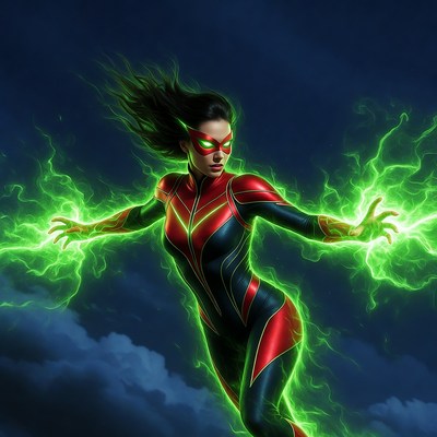 Heroine unleashes green energy in action