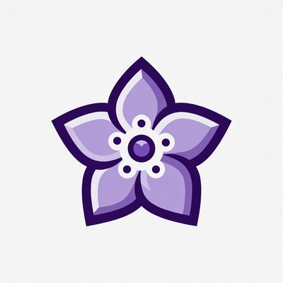Purple flower graphic design for decoration