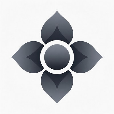 Simple design of a black flower shape