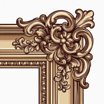 Decorative frame corner design