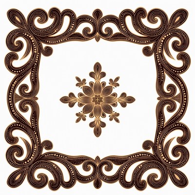 Decorative floral design with intricate details