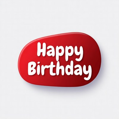 Happy birthday greeting on red background