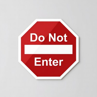 Sign indicating no entry restriction