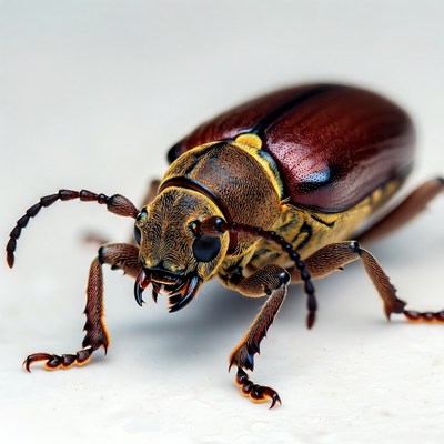Close-up of a bug on white surface