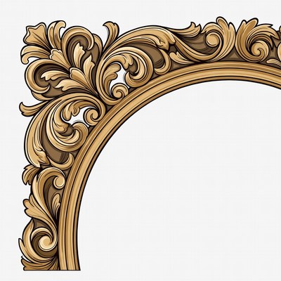 Ornate wooden picture frame design