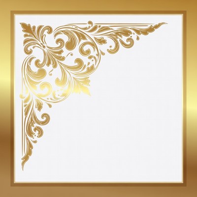 Elegant gold floral corner design