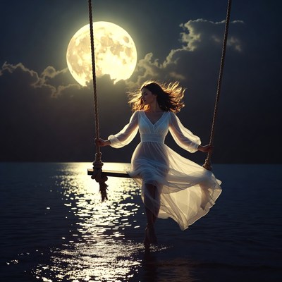 Swinging under the full moon