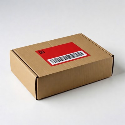 Package with barcode on surface