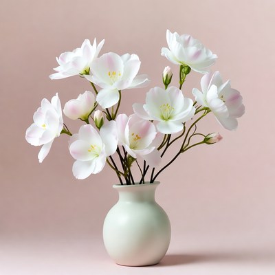 Fresh flowers in simple vase