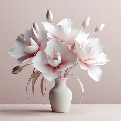 Flowers in a simple vase