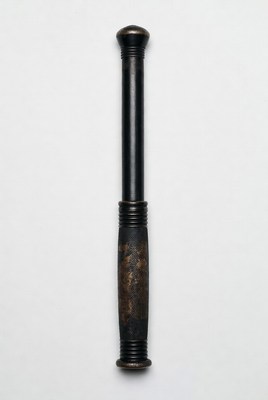 Black baton on white background