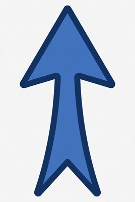 Blue arrow pointing upward