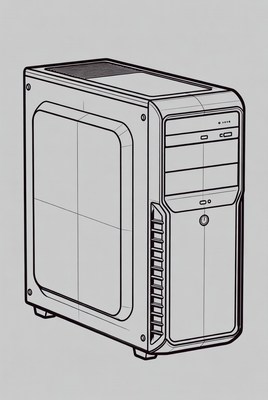 Computer case with simple design