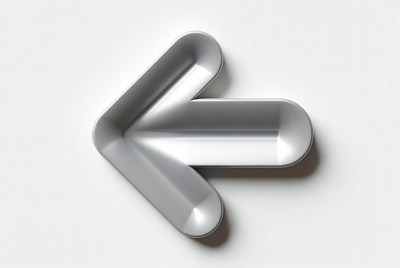 Minimalist arrow design on a surface