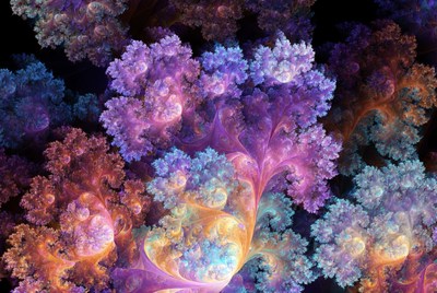 Fractal patterns in bright colors