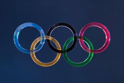 Olympic rings in various colors