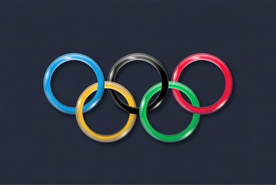 Olympic rings in five colors