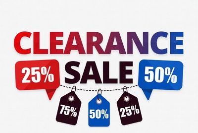 Big clearance sale on discounts available