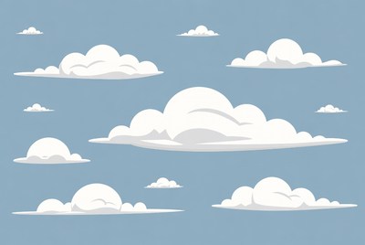 Soft clouds in a blue sky