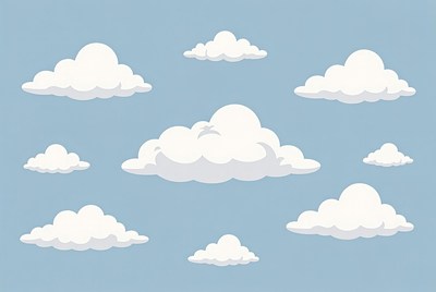 Cloud formations in blue sky