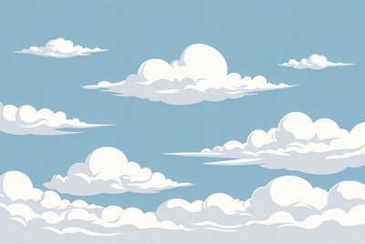 Clouds in a bright sky