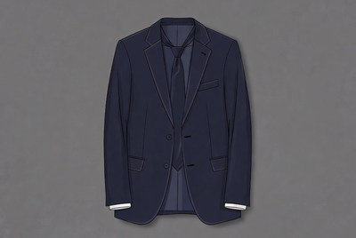 Suit design on gray background