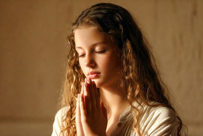 Young girl in quiet reflection