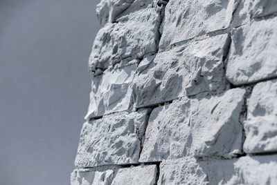 Close up of textured stone wall