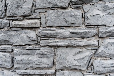 Gray stone wall decor detail