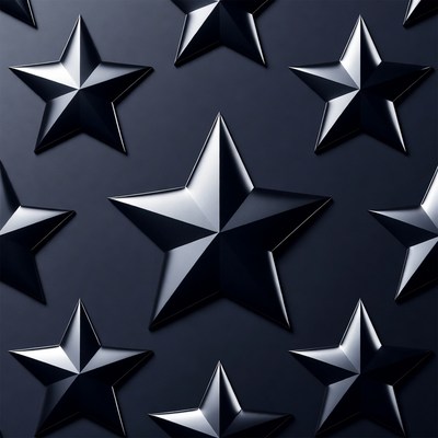 Stars arranged on dark background