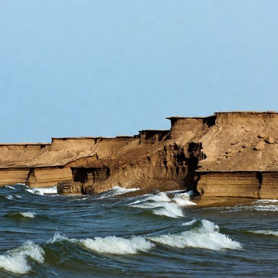 Erosion at the water's edge