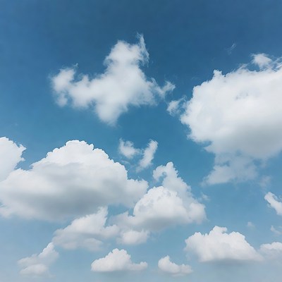 Clouds in a bright blue sky