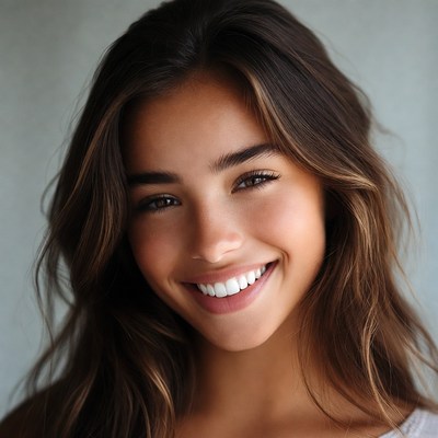 Smiling young woman in natural light