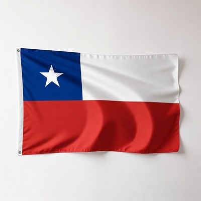 Chile flag displayed on wall