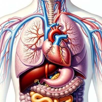 Human anatomy of organs and systems