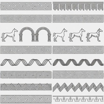 Greek Border Patterns Collection