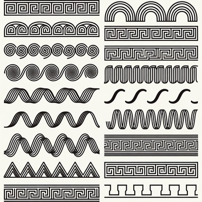 Patterns in black and white design