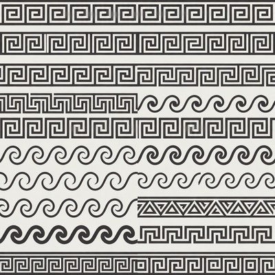 Black and white geometric patterns on paper