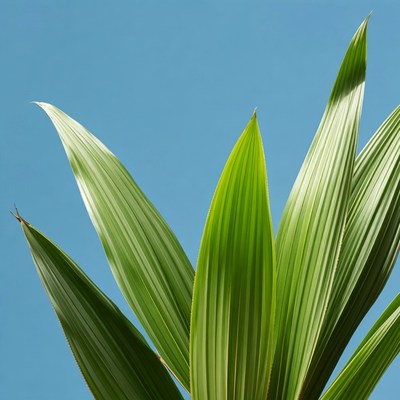 Close view of green plant leaves