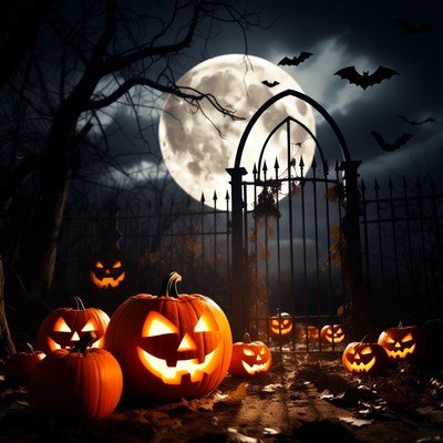 Halloween night at the spooky gate