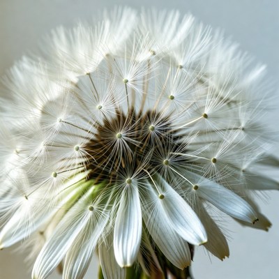 White flower with fluffy seeds