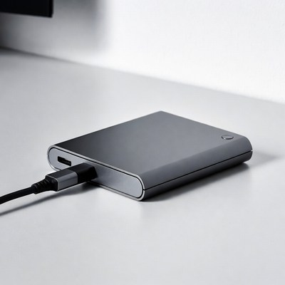 External battery charging on table