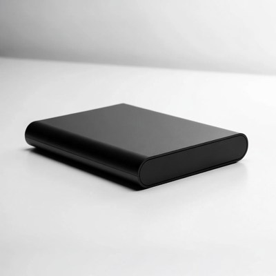 External storage device on a white table