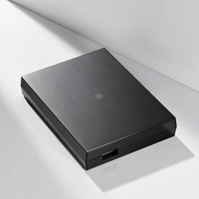 External storage device on white background